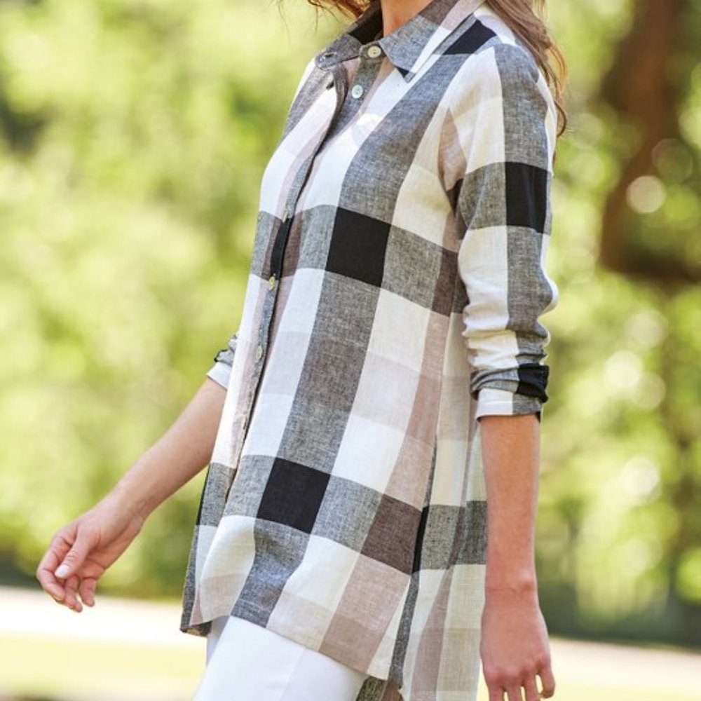 Soft Surroundings Carreaux Shirt